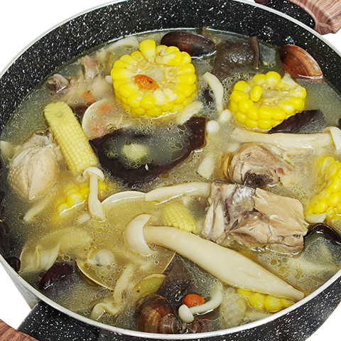 蒜頭蛤蜊雞湯