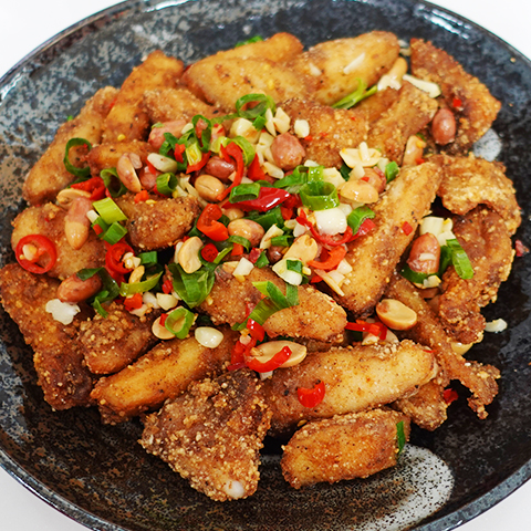 胡椒蝦粉炒魚塊